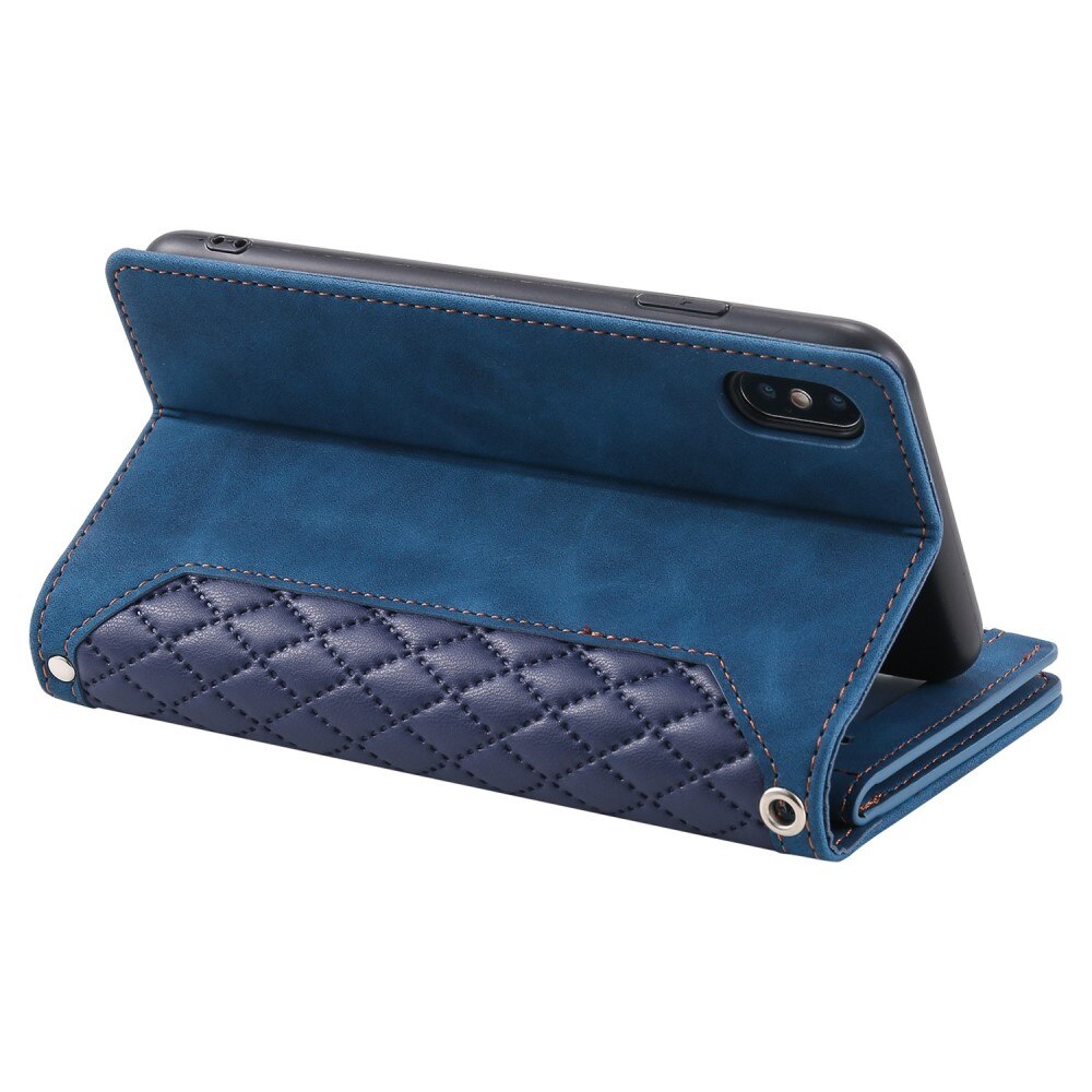 Borsa a portafoglio trapuntata iPhone X/XS Blu