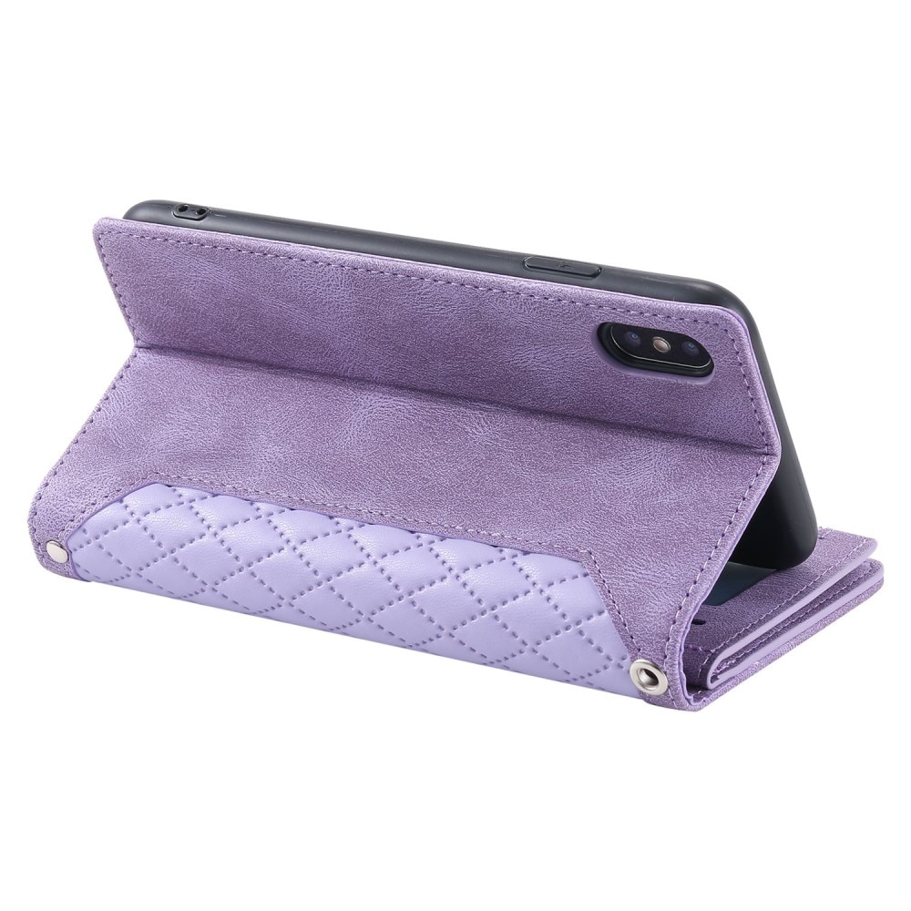 Borsa a portafoglio trapuntata iPhone X/XS Viola