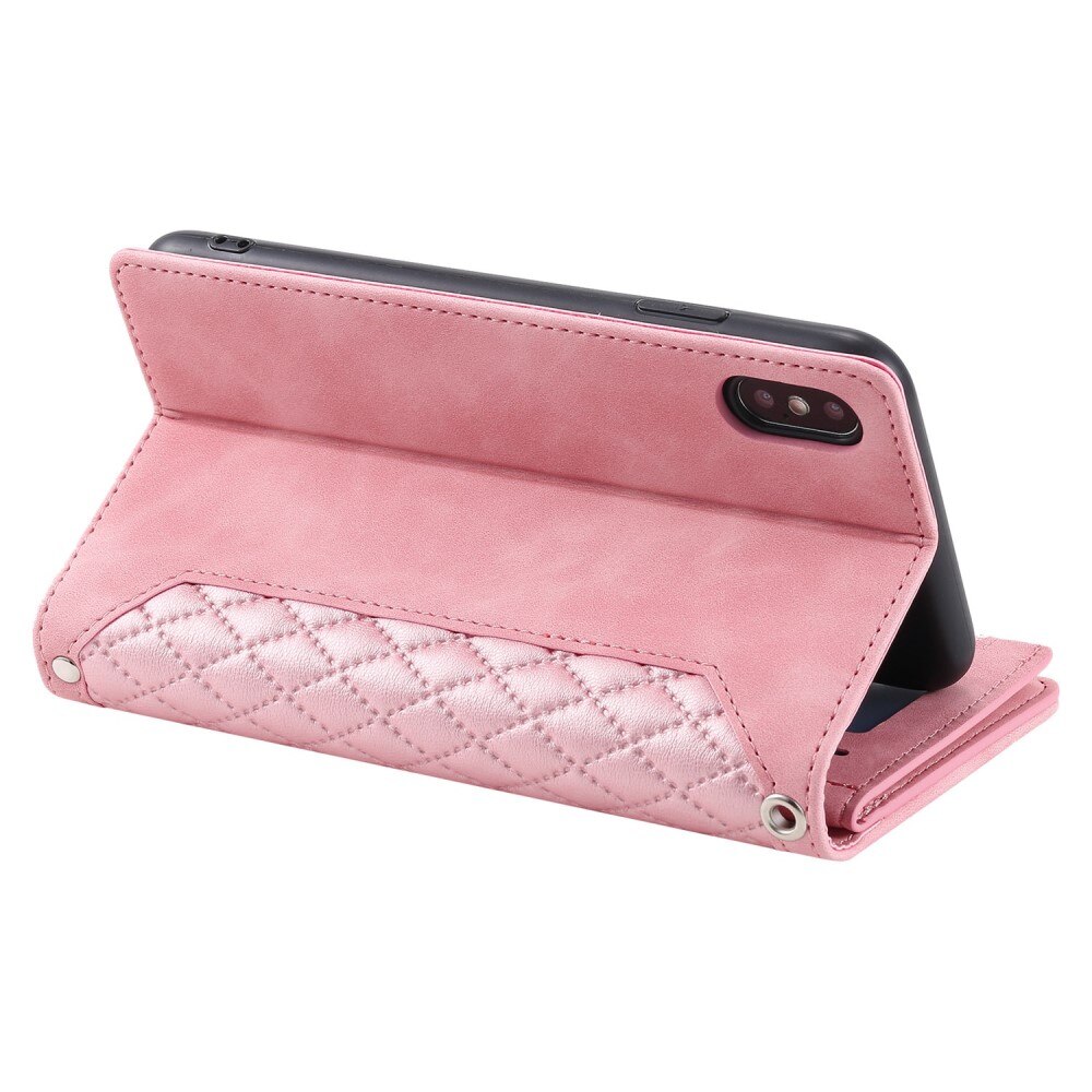 Borsa a portafoglio trapuntata iPhone X/XS Rosa