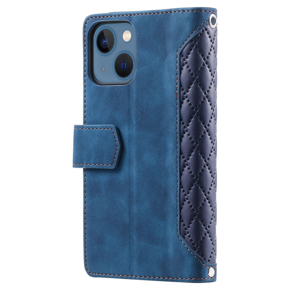 Borsa a portafoglio trapuntata iPhone 14 Blu
