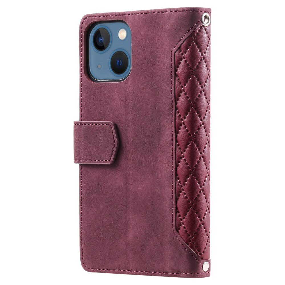 Borsa a portafoglio trapuntata Apple iPhone 14 Rosso