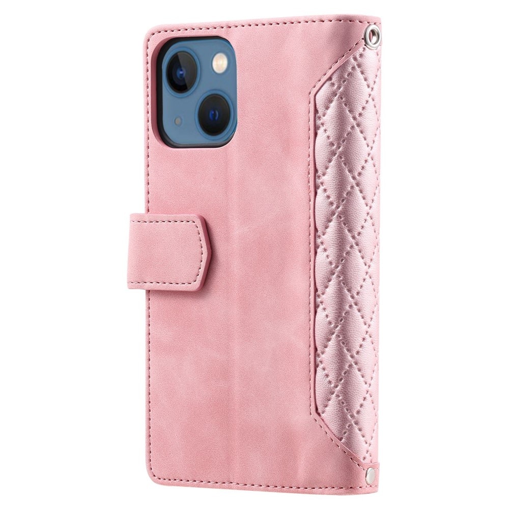 Borsa a portafoglio trapuntata Apple iPhone 14 Rosa