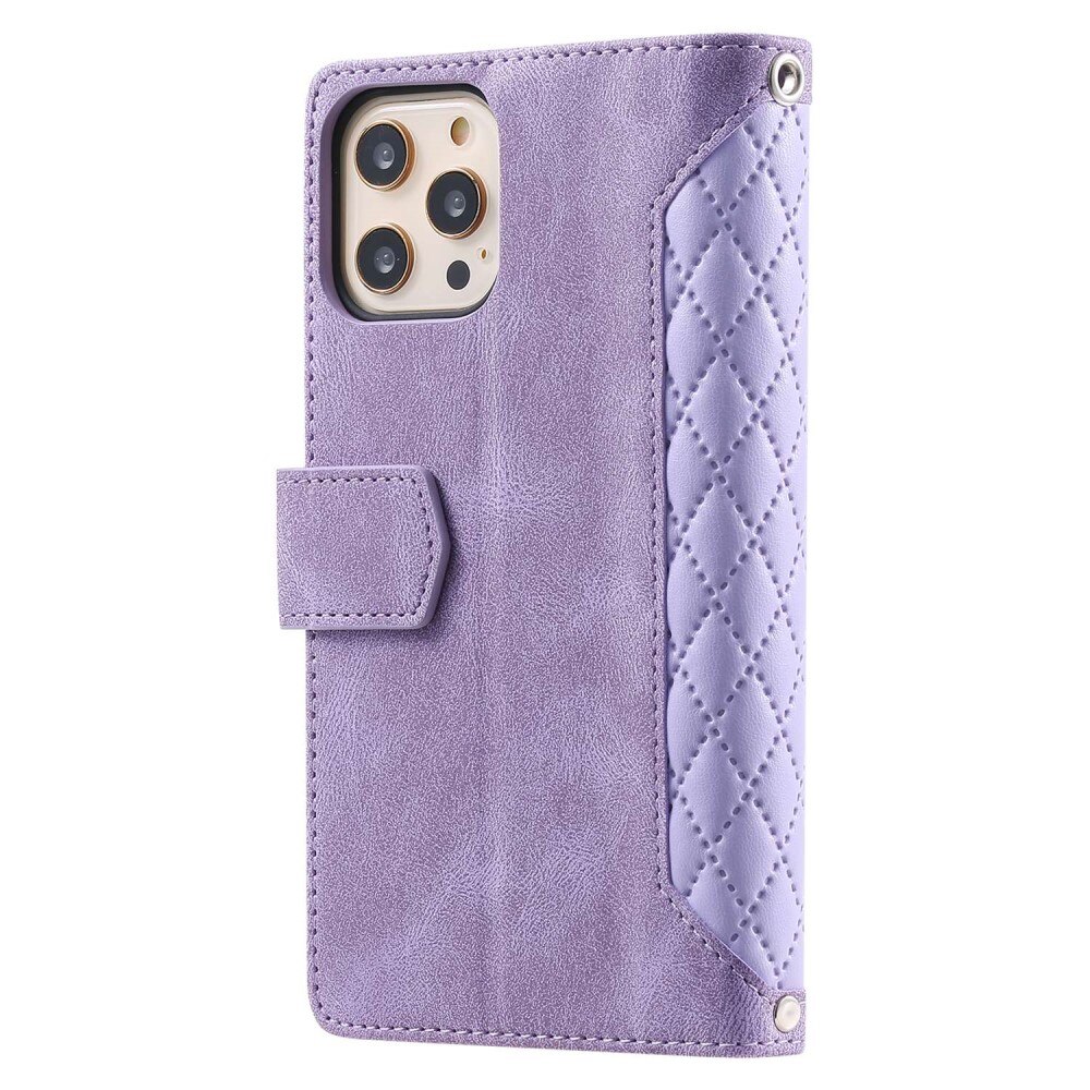 Borsa a portafoglio trapuntata Apple iPhone 12/iPhone 12 Pro Viola