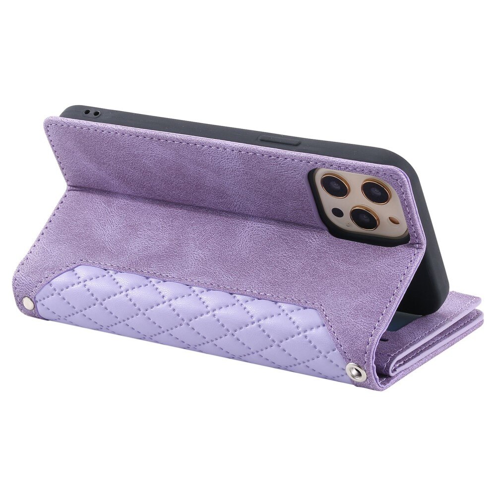 Borsa a portafoglio trapuntata Apple iPhone 12/iPhone 12 Pro Viola