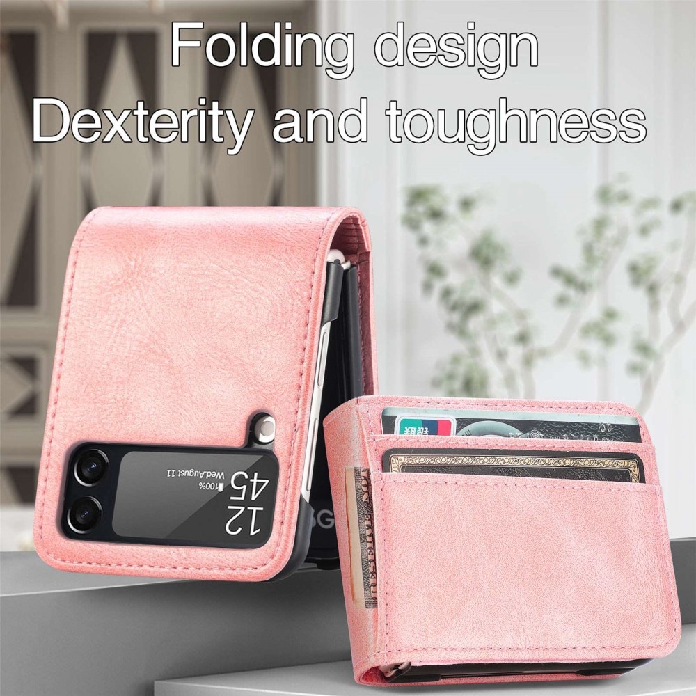 Cover portafoglio Samsung Galaxy Z Flip 4 Rosa