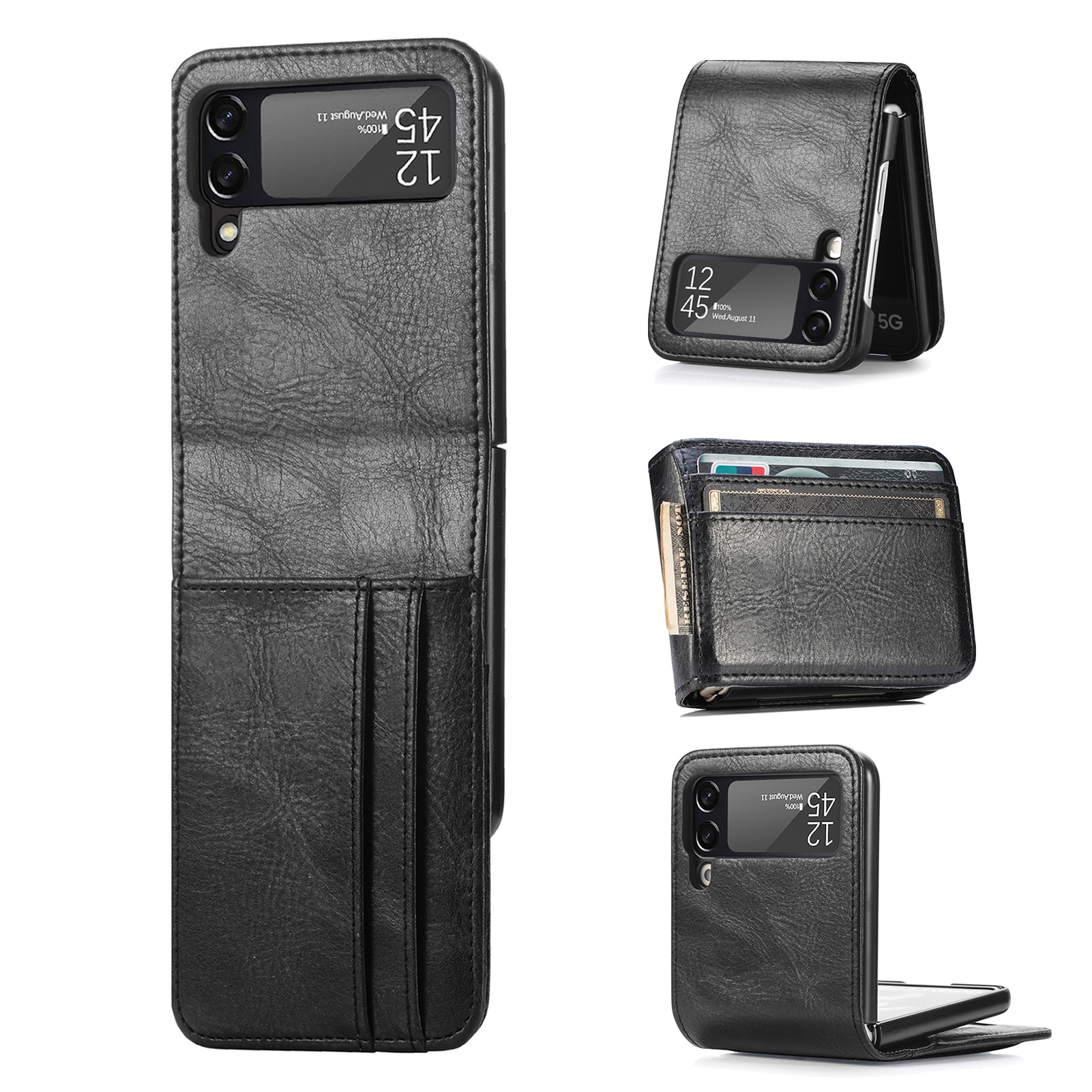 Cover portafoglio Samsung Galaxy Z Flip 4 Nero