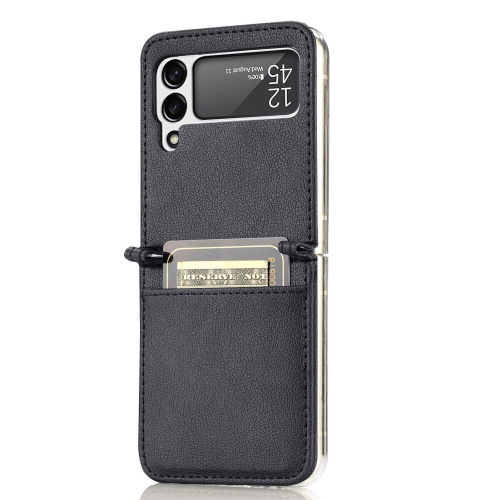 Cover portafoglio Slim Card Wallet Samsung Galaxy Z Flip 4 Nero