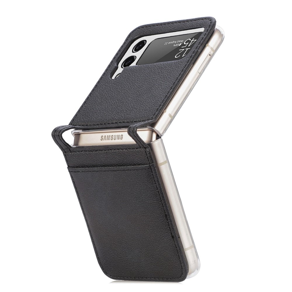 Cover portafoglio Slim Card Wallet Samsung Galaxy Z Flip 4 Nero