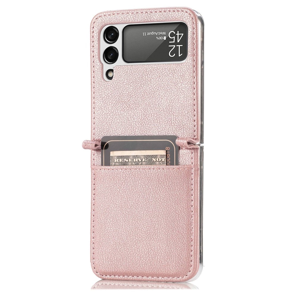 Cover portafoglio Slim Card Wallet Samsung Galaxy Z Flip 4 Rosa