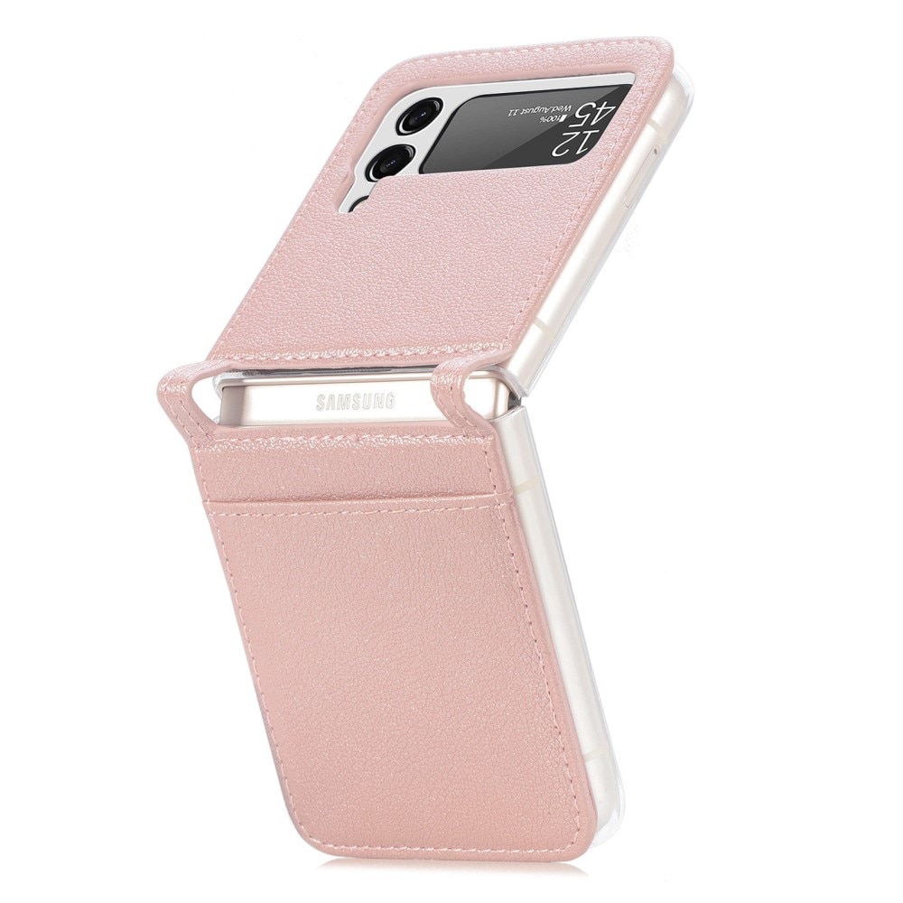 Cover portafoglio Slim Card Wallet Samsung Galaxy Z Flip 4 Rosa