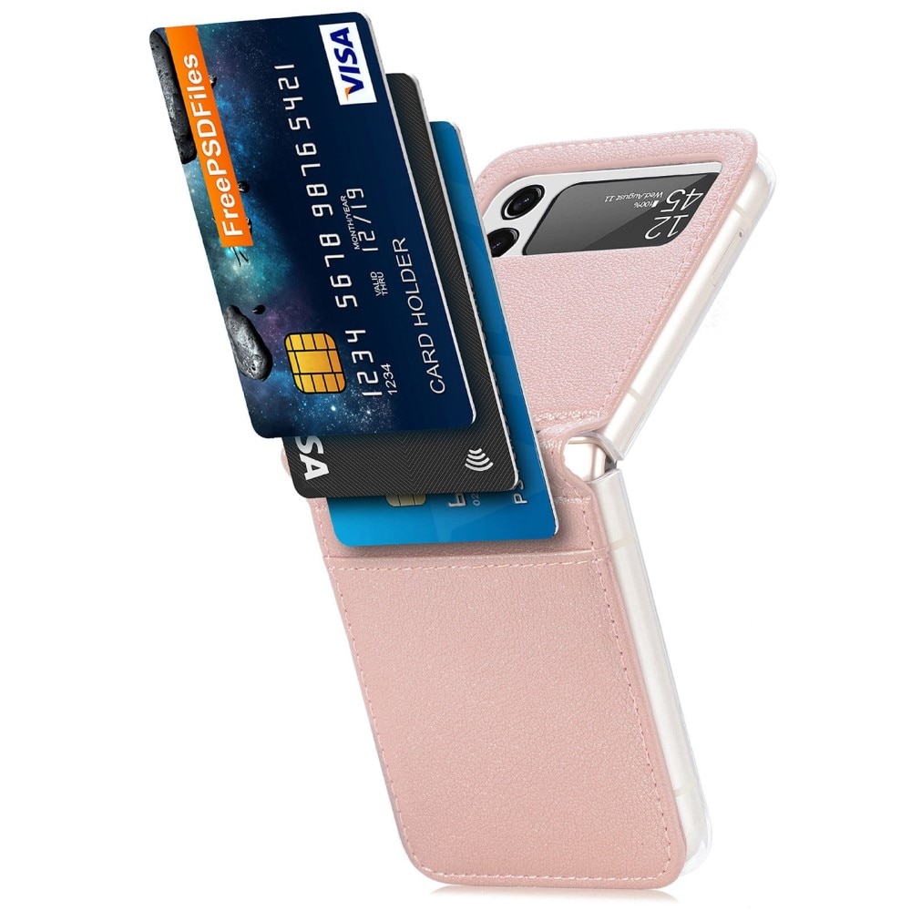 Cover portafoglio Slim Card Wallet Samsung Galaxy Z Flip 4 Rosa