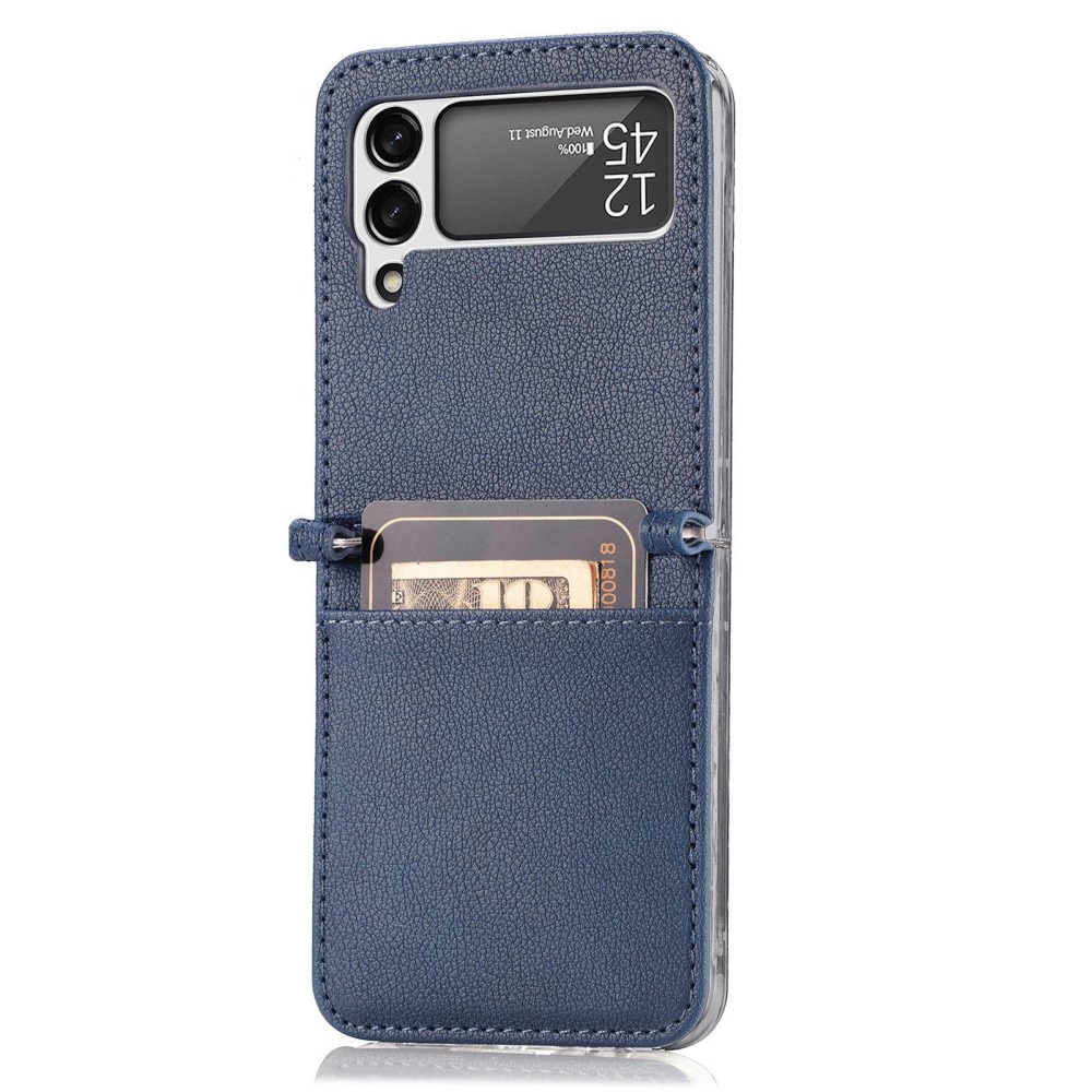 Cover portafoglio Slim Card Wallet Samsung Galaxy Z Flip 4 Blu