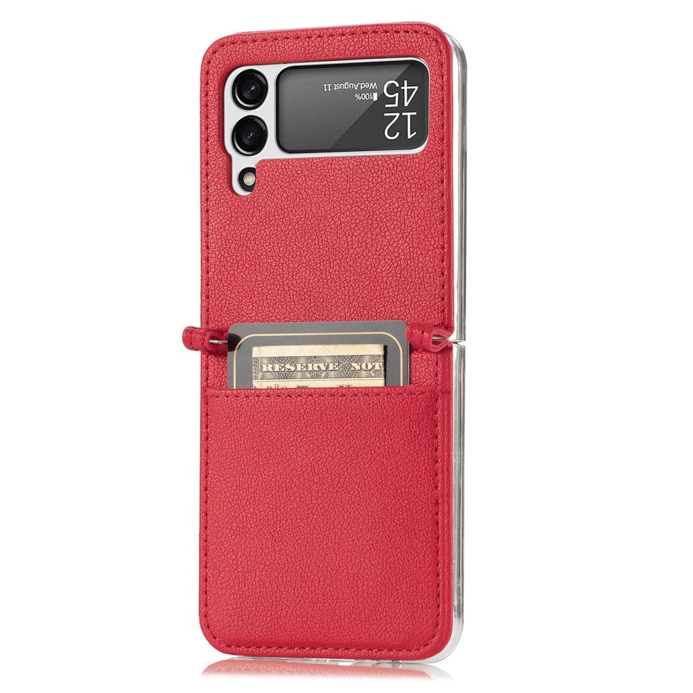 Cover portafoglio Slim Card Wallet Samsung Galaxy Z Flip 4 Rosso