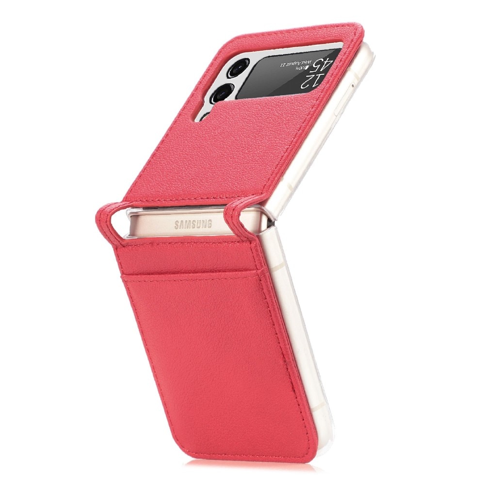 Cover portafoglio Slim Card Wallet Samsung Galaxy Z Flip 4 Rosso