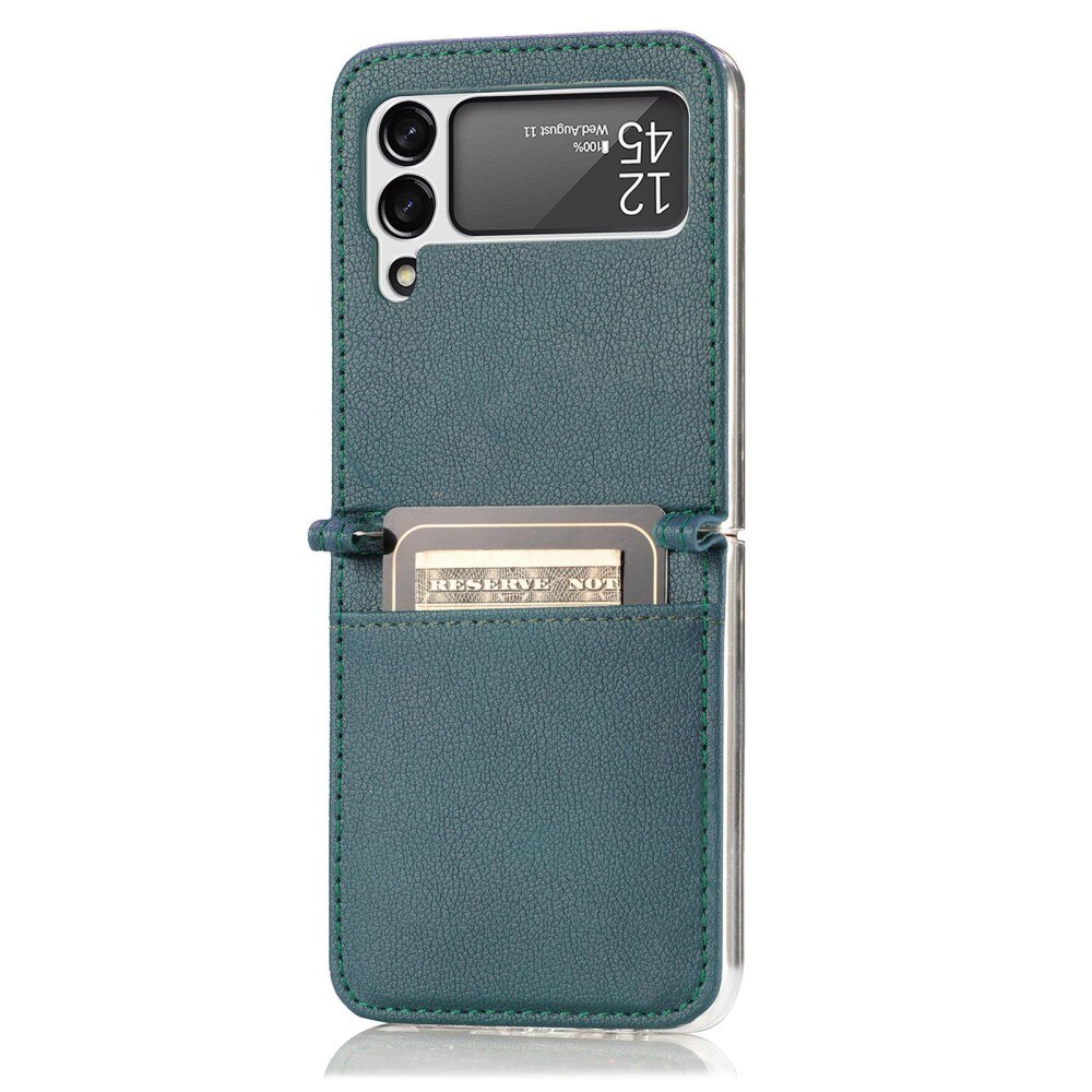 Cover portafoglio Slim Card Wallet Samsung Galaxy Z Flip 4 Verde