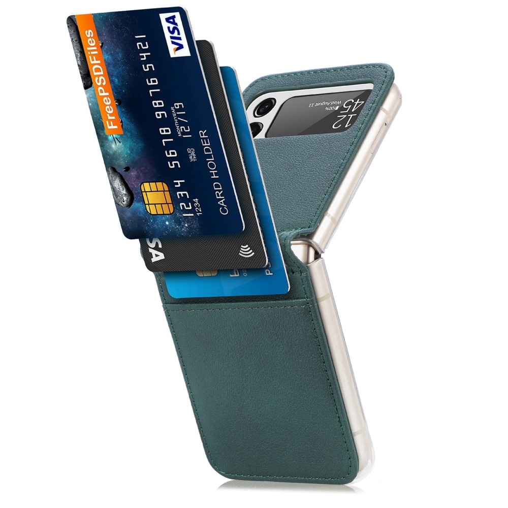 Cover portafoglio Slim Card Wallet Samsung Galaxy Z Flip 4 Verde