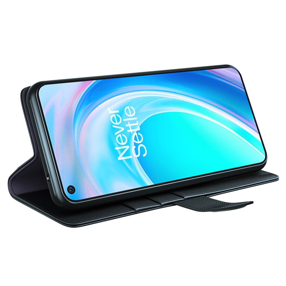 Custodia a portafoglio in vera pelle OnePlus Nord CE 2 Lite 5G, nero
