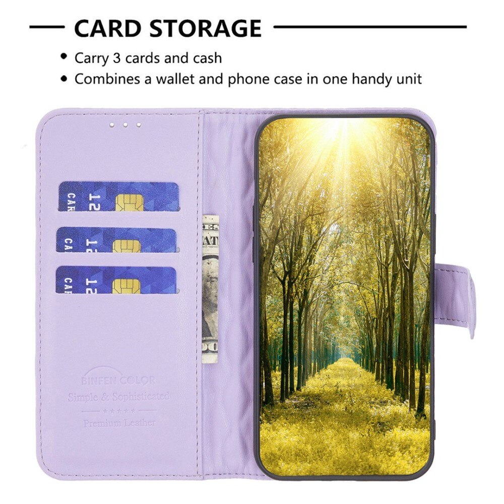 Custodia a portafoglio trapuntate iPhone 12/12 Pro Viola