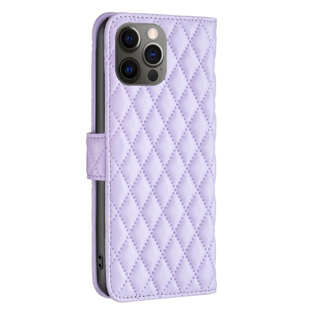 Custodia a portafoglio trapuntate iPhone 12/12 Pro Viola