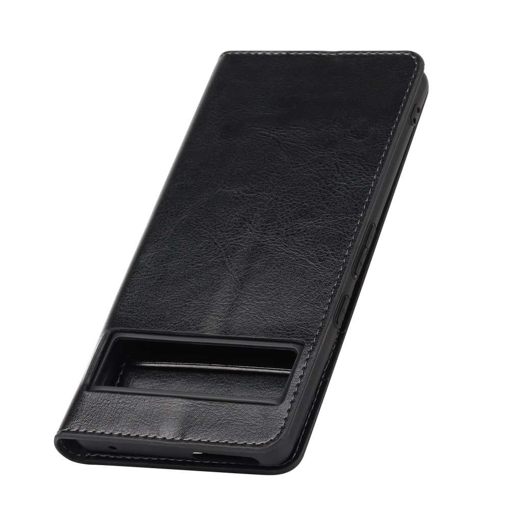 Cover Portafoglio in vera pelle Google Pixel 7 Pro nero