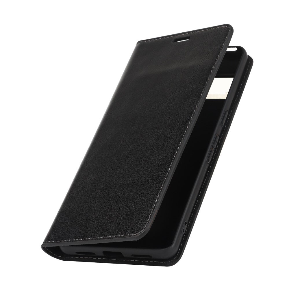 Cover Portafoglio in vera pelle Google Pixel 7 Pro nero