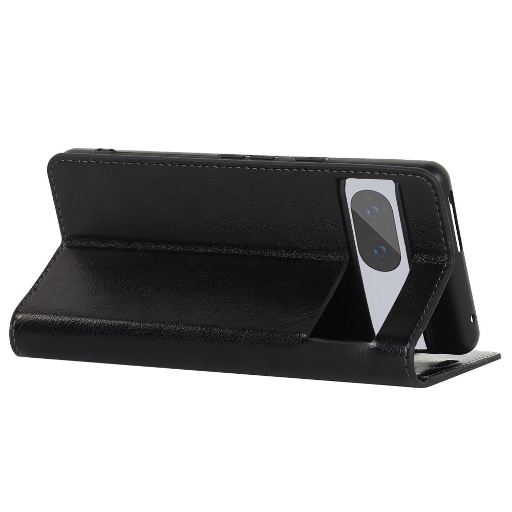 Cover Portafoglio in vera pelle Google Pixel 7 Nero