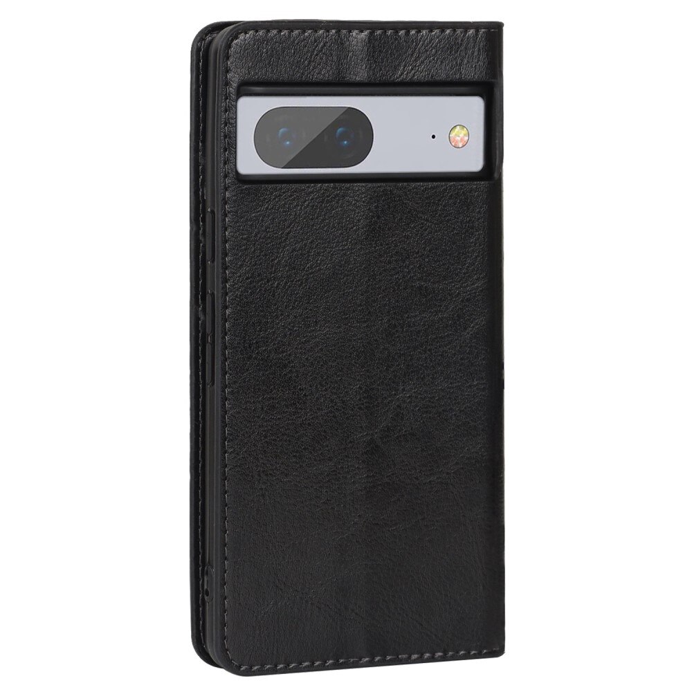 Cover Portafoglio in vera pelle Google Pixel 7 Nero