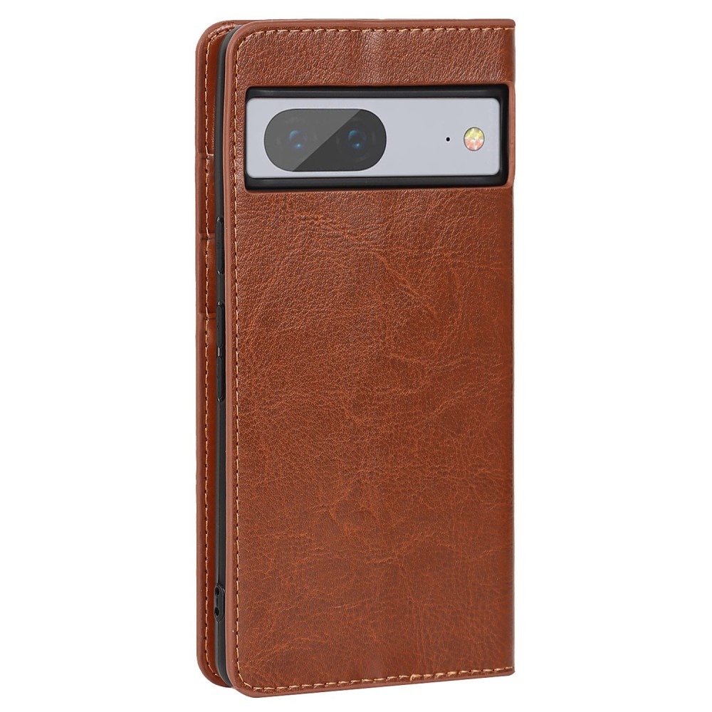 Cover Portafoglio in vera pelle Google Pixel 7 marrone