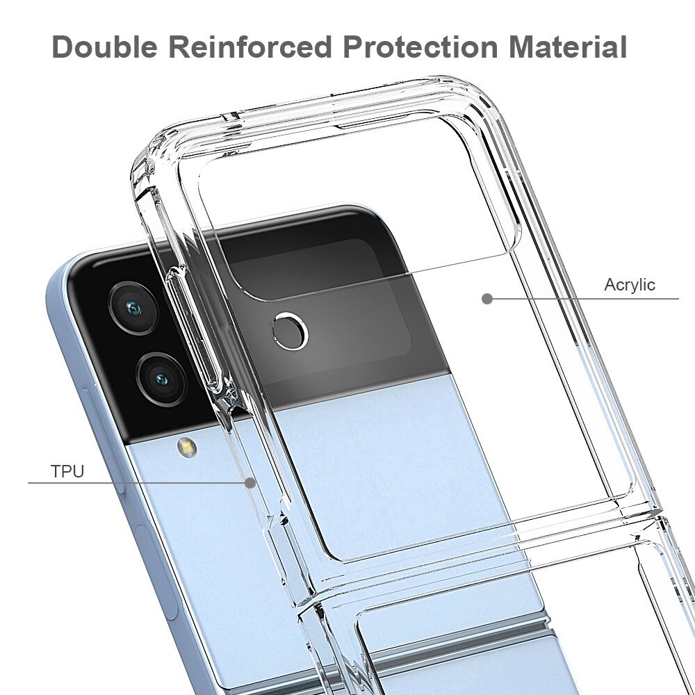 Cover ibride per Samsung Galaxy Z Flip 4 Trasparente