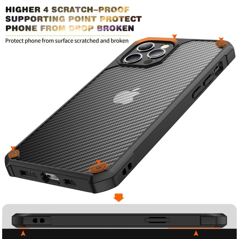 Cover ibride iPhone 14 Pro Max Fibra di carbonio