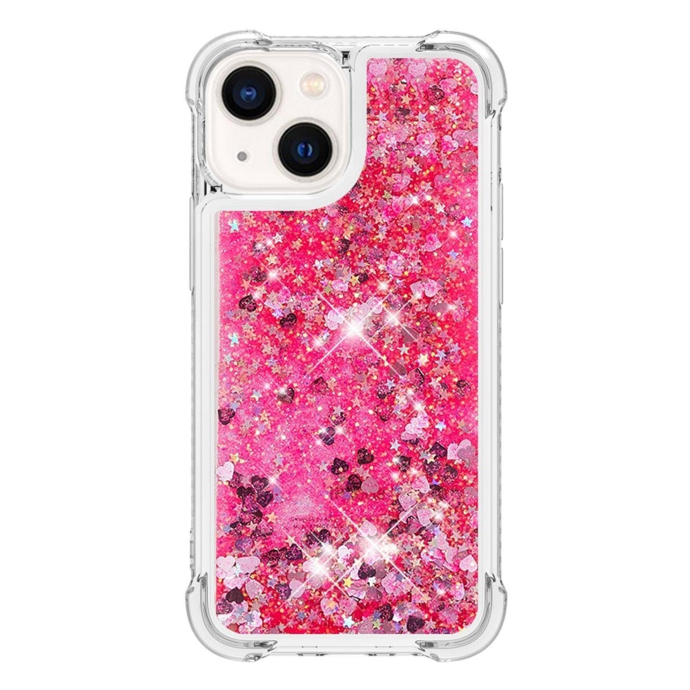 Cover Glitter Powder TPU iPhone 14 Rosa