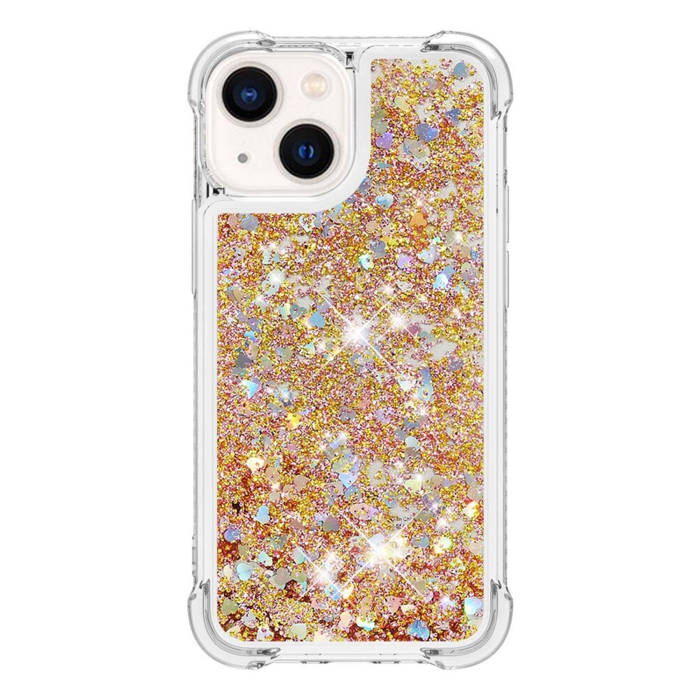 Cover Glitter Powder TPU iPhone 14 Oro