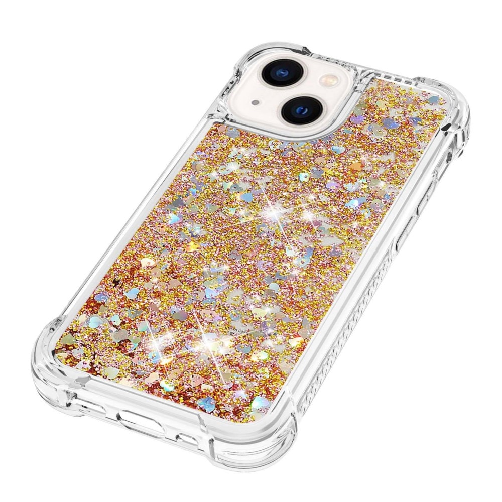 Cover Glitter Powder TPU iPhone 14 Oro