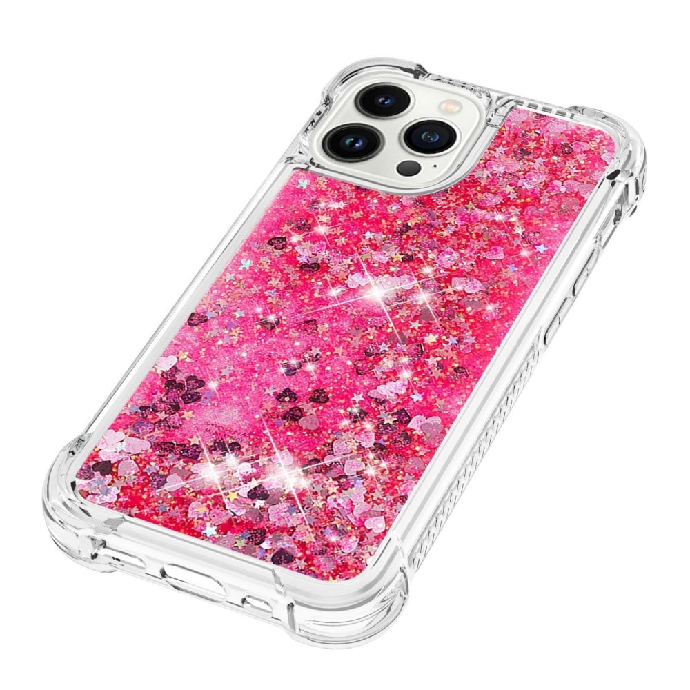 Cover Glitter Powder TPU iPhone 14 Pro Rosa