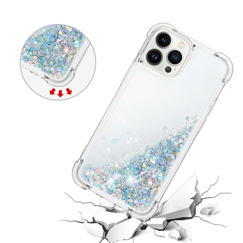 Cover Glitter Powder TPU iPhone 14 Pro D'argento