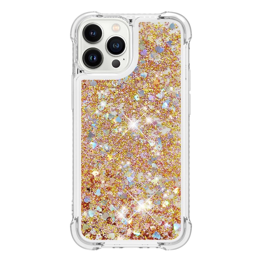 Cover Glitter Powder TPU iPhone 14 Pro Oro