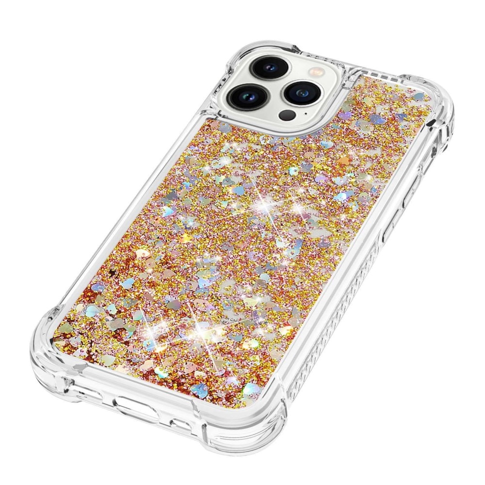 Cover Glitter Powder TPU iPhone 14 Pro Oro