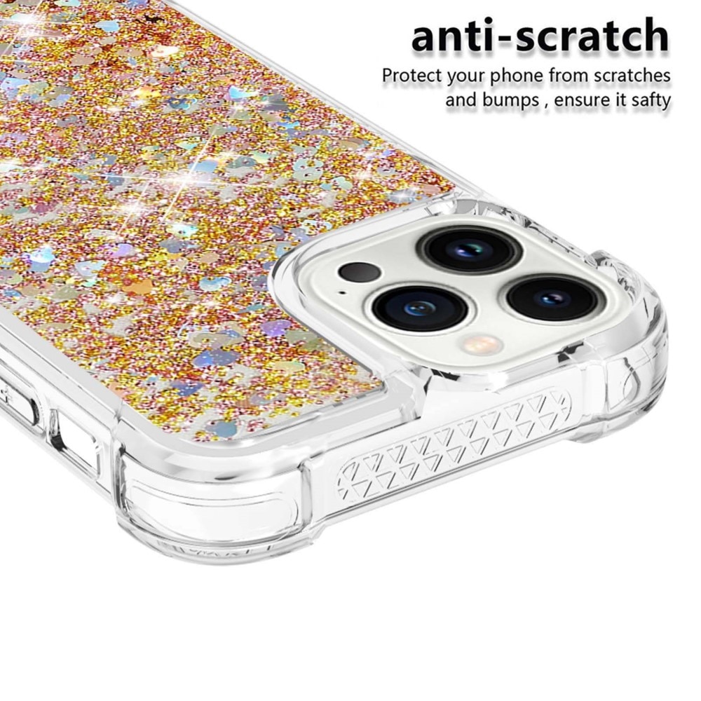 Cover Glitter Powder TPU iPhone 14 Pro Oro