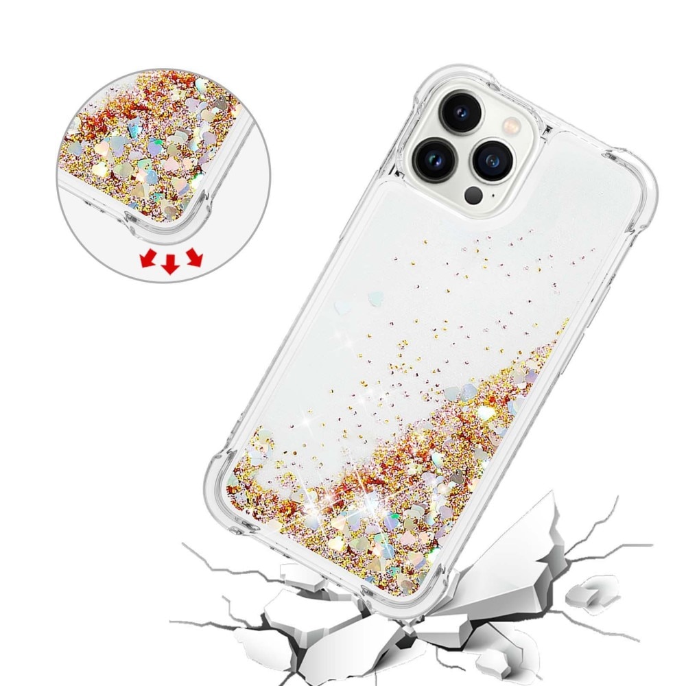 Cover Glitter Powder TPU iPhone 14 Pro Oro