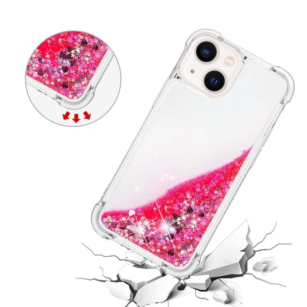 Cover Glitter Powder TPU iPhone 14 Plus Rosa