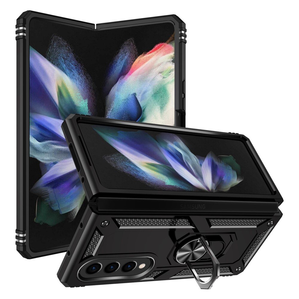 Cover ibride con anello Samsung Galaxy Z Fold 4 Nero