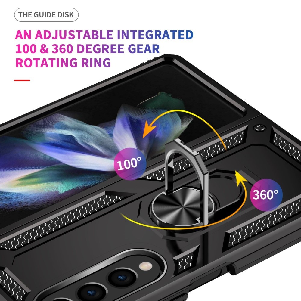 Cover ibride con anello Samsung Galaxy Z Fold 4 Nero