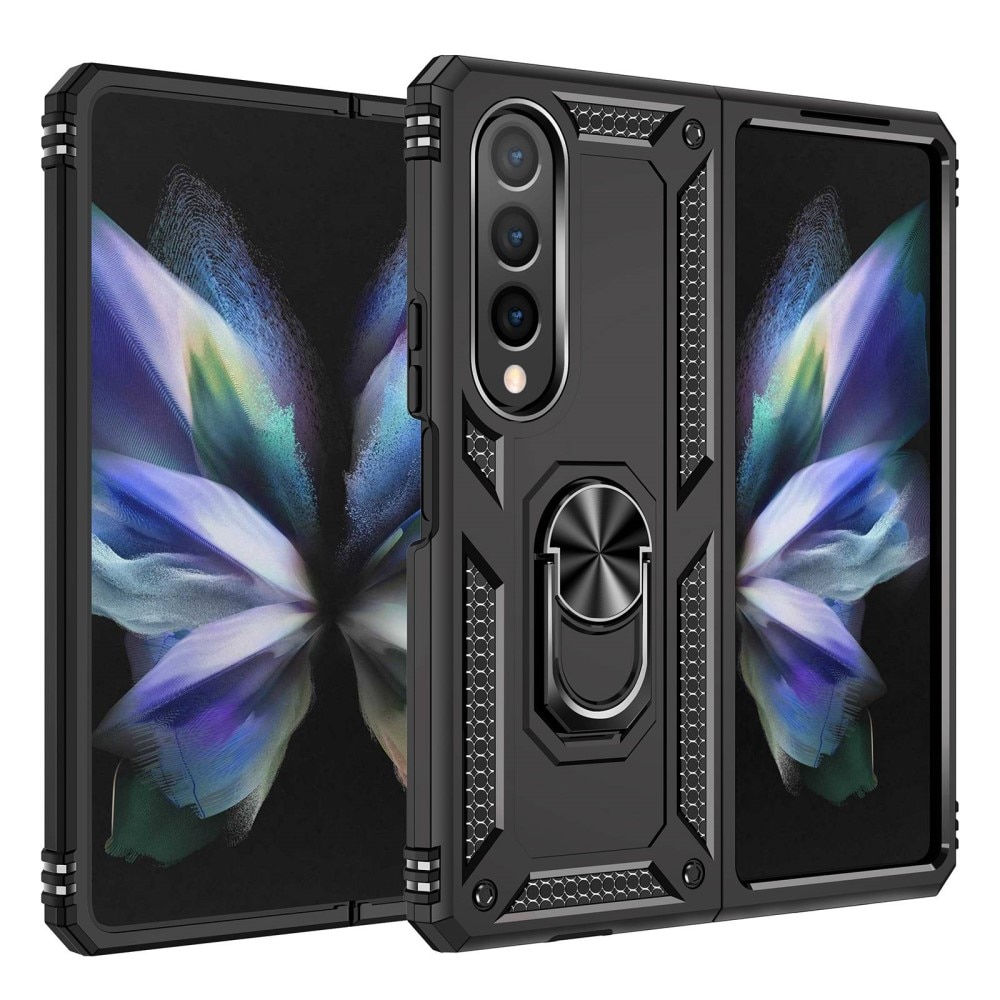 Cover ibride con anello Samsung Galaxy Z Fold 4 Nero