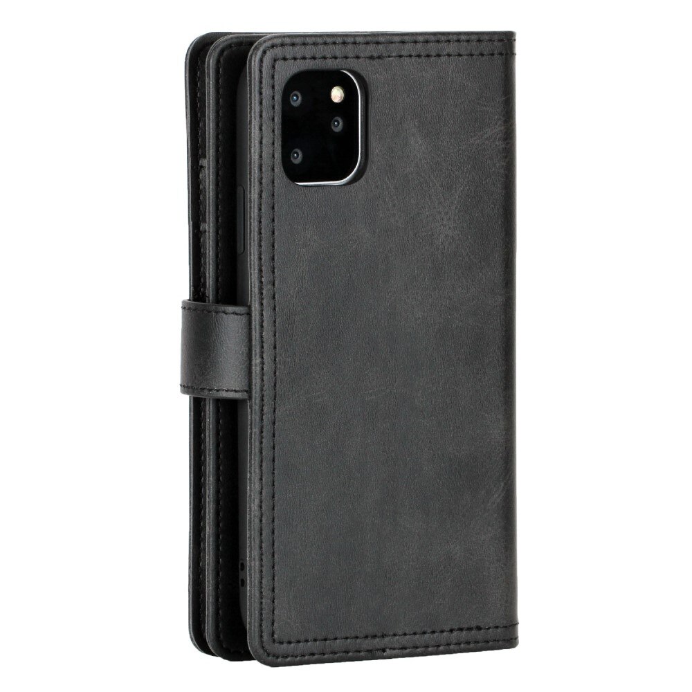 Multi-Slot Cover Portafoglio in pelle iPhone 14 Pro Max Nero