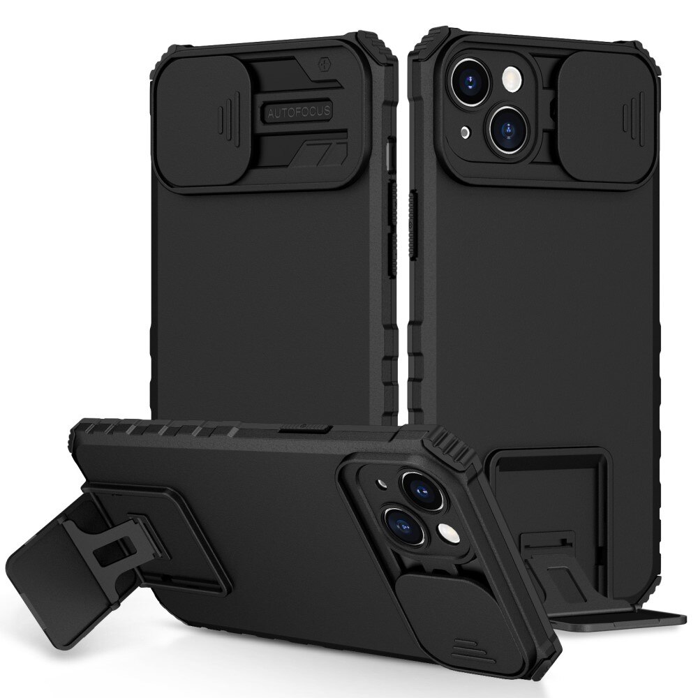 Cover Kickstand con Protezione fotocamera iPhone 14 Plus Nero