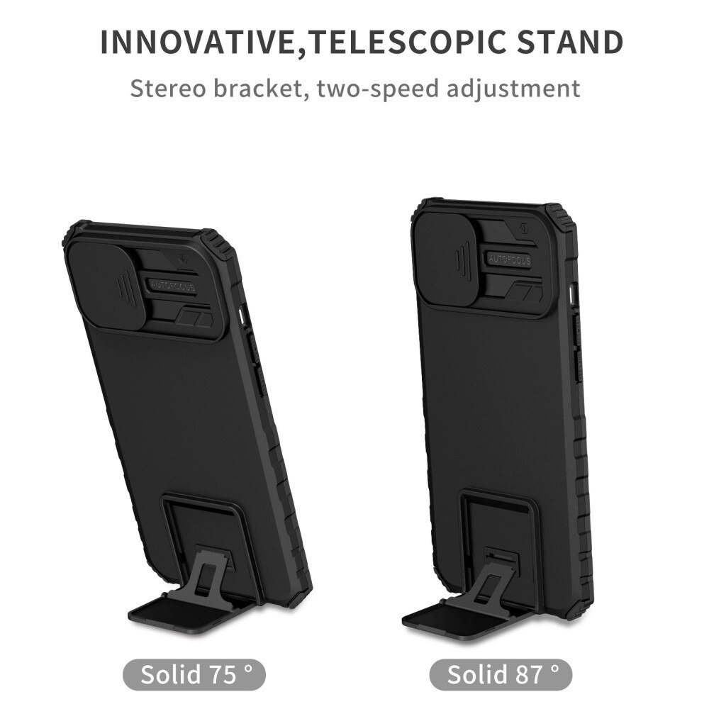 Cover Kickstand con Protezione fotocamera iPhone 14 Plus Nero