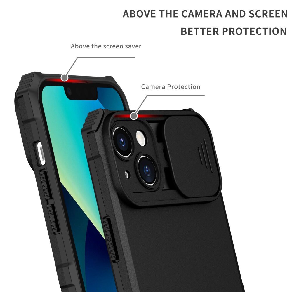 Cover Kickstand con Protezione fotocamera iPhone 14 Plus Nero