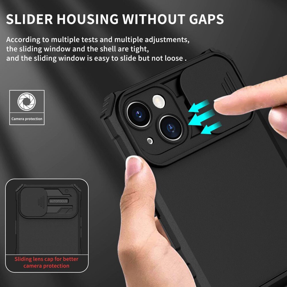 Cover Kickstand con Protezione fotocamera iPhone 14 Plus Nero