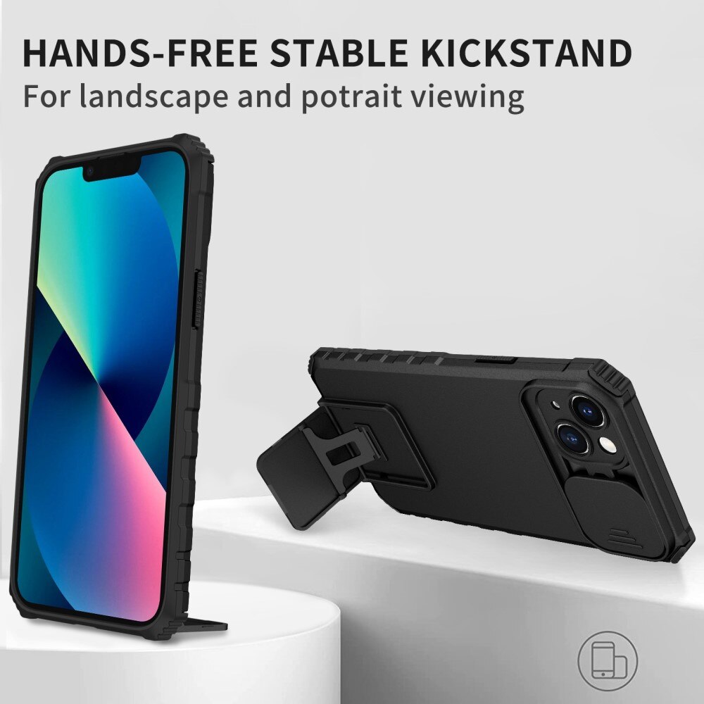 Cover Kickstand con Protezione fotocamera Apple iPhone 14 Plus Nero