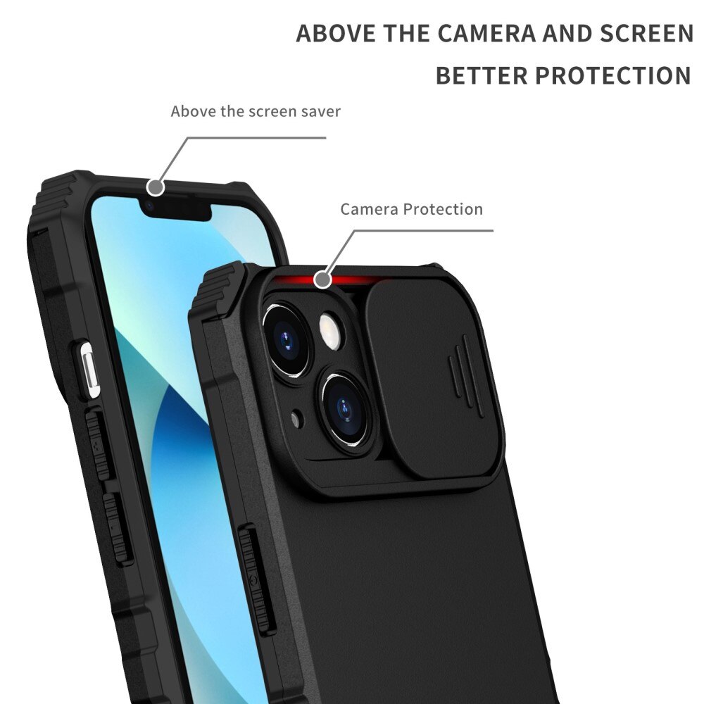 Cover Kickstand con Protezione fotocamera iPhone 14 Nero